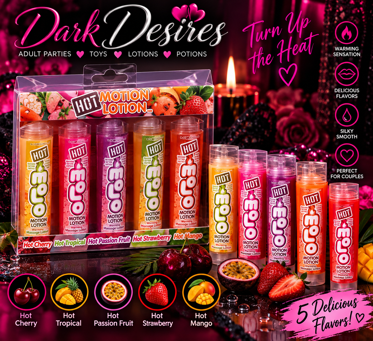 Hot Motion Lotion – 5 Flavor Assortment